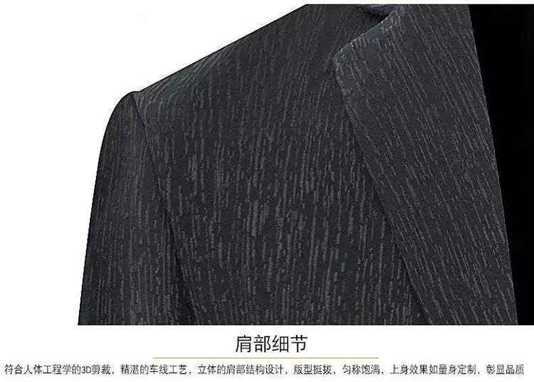 Men's Smart Casual Blazer Single Breasted Spring Autumn Jacket Black Dark Blue