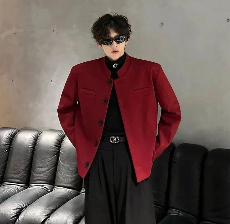 Trendy 2025 Short Coats Single Breasted Man Suits and Blazers Spring Clothes Elegant New in Original Handsome Jacket for Men