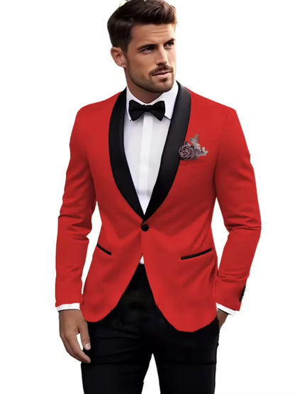 Premium Handsome Men's Suits 2 Pieces Jacket Pants Wedding Groom Sets Classy High Quality Suit Set For Man Business Outfit
