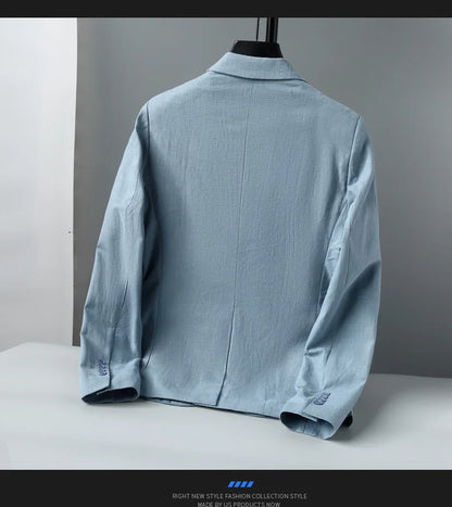 Blazer: A Fashionable Outdoor Men's Travel Gentleman's Versatile Solid-color Trend Leader for Casual and Breathable Wear. Blazer