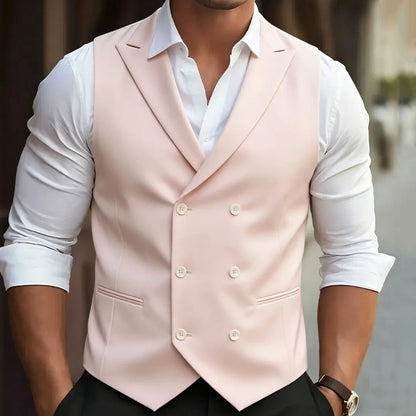Men's Formal Vest – Double Breasted Waistcoat for Weddings & Business Events