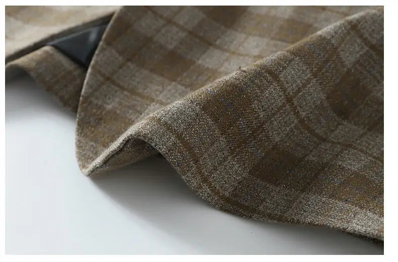 Men's Smart Casual Plaid Blazer – Single Breasted, Slim Fit, Spring Autumn