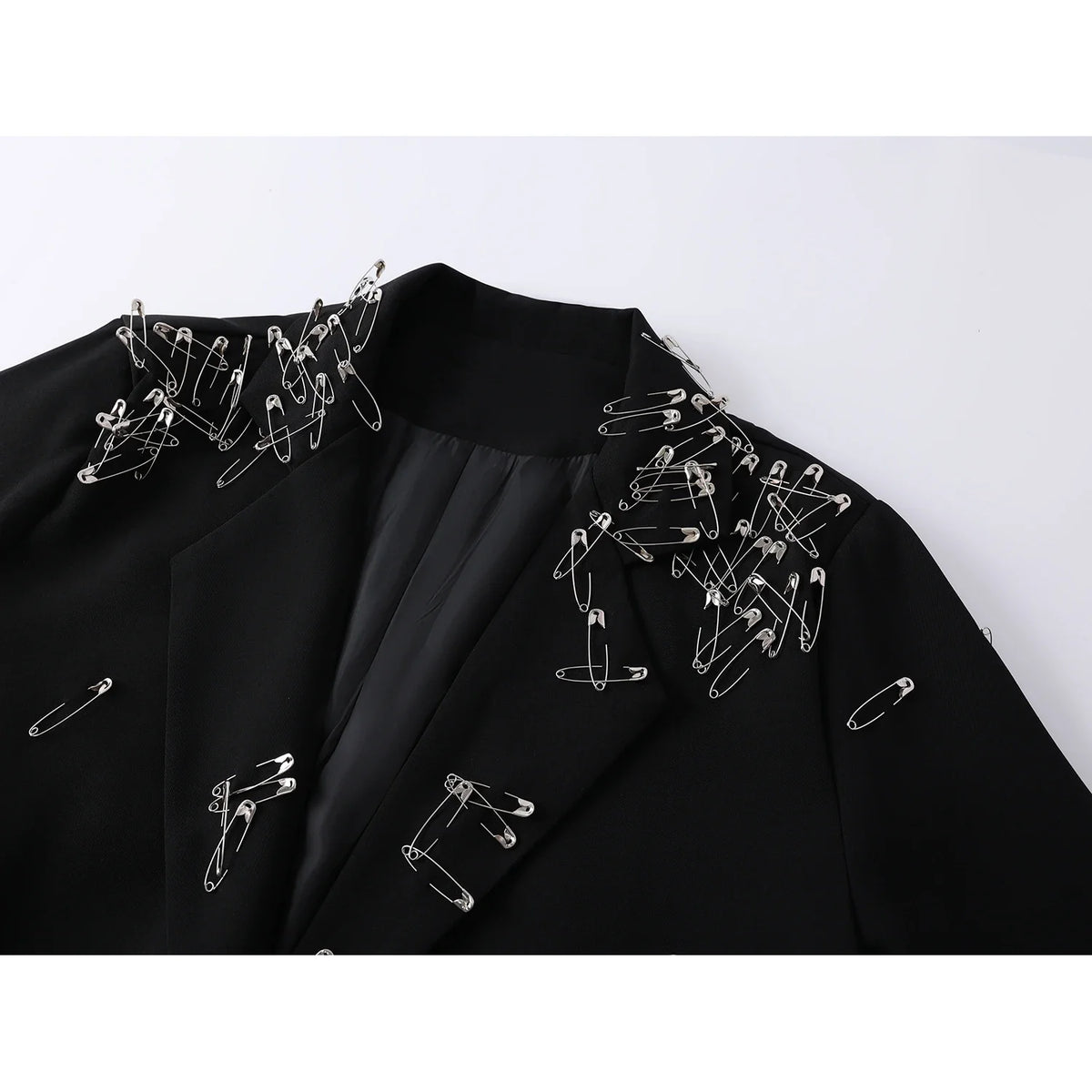 Women Black Gothic Emo Blazer Jacket Vintage Single Breasted Long Sleeve Outerwear Y2k 2000s Chic Fashion Suit Coat Autumn 2025