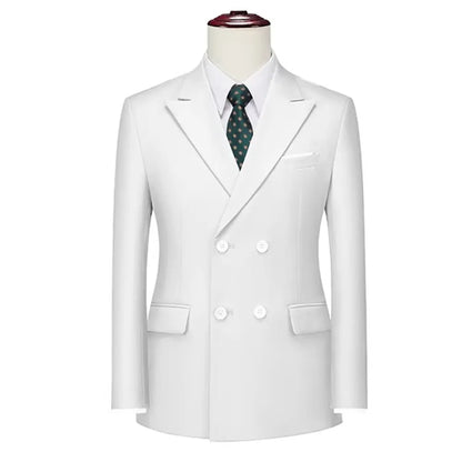 2026 Men Double Breasted Blazer Coats Fashion Solid Mens Wedding Prom Dress Male Business Casual Slim Fit Suits Jacket 6XL