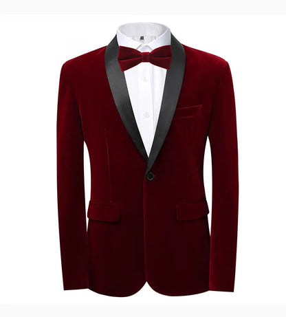 Black Blazer Homme 2025 Men Vinatge Velvet Wedding Party Stage Clothes for Singers Men Blazer Masculino Slim Fit Suit Jacket 6XL