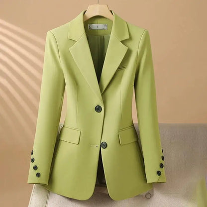 2024 New Suit Coat Women's Korean Style Slim Single Breasted Blazers Office Female Temperament Blazers Jacket Outwear Tops