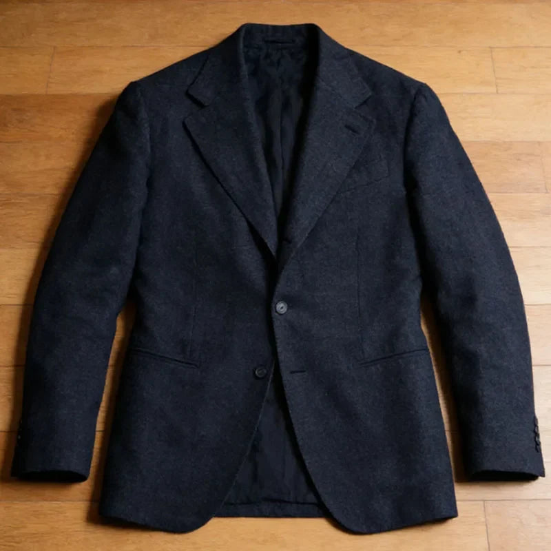 Men's Wool Blazer Single Breasted Slim Fit for Wedding Office and Party Wear