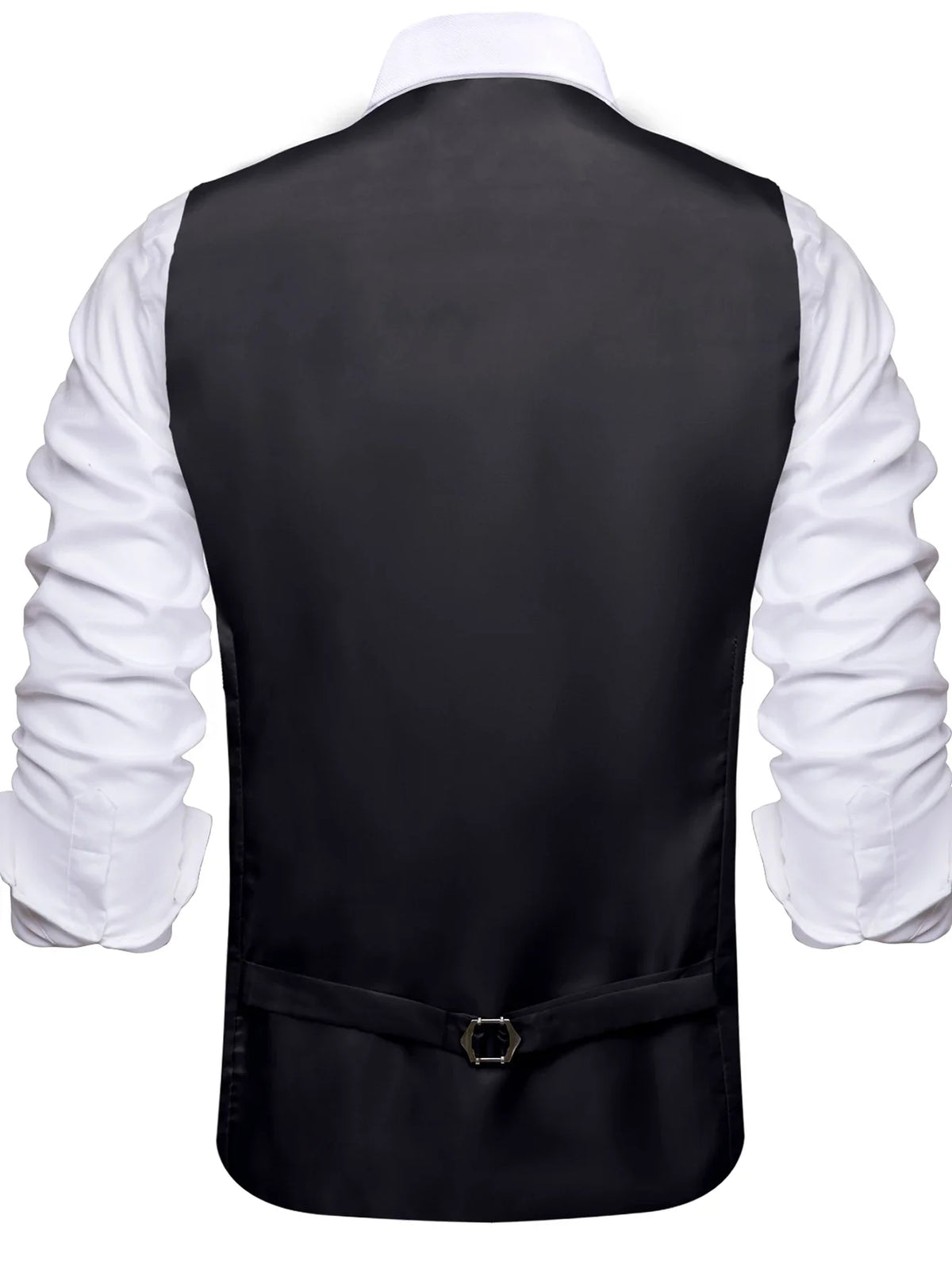 Men's Suit Vest Set – Floral Jacquard Waistcoat with Tie, Hanky & Cufflinks for Weddings & Formal Events