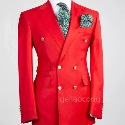 Blue Shawl Lapel Double Breasted Suit Jacket for Men Slim Fit Comfortable Wedding Blazer Prom Tops Regular Fit