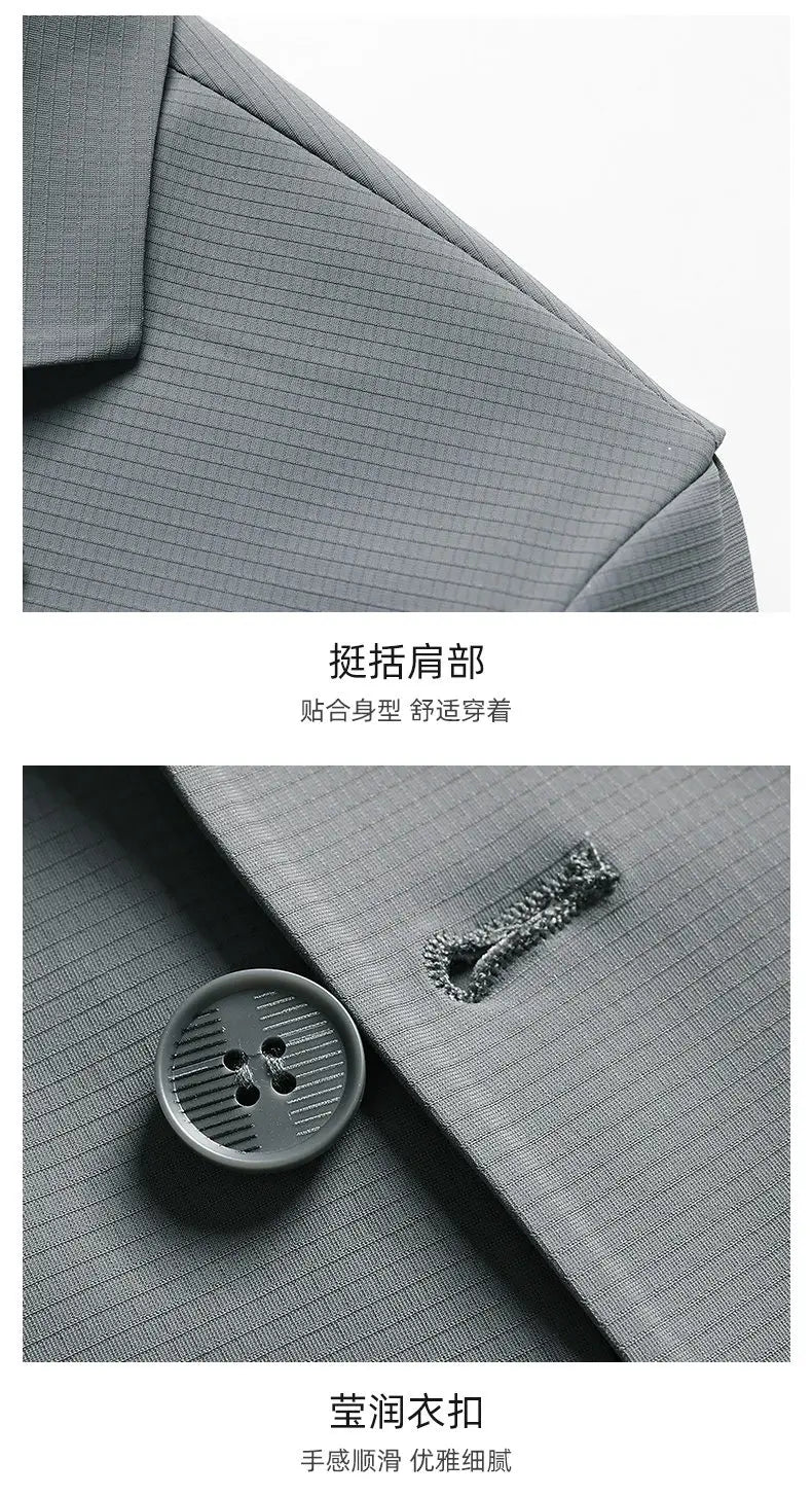 Thin-sleeved Sunscreen Blazer Fashionable for Outdoor Travel, Camping, Wedding, Casual Wear. Korean-style Men's Slim-fit Blazer