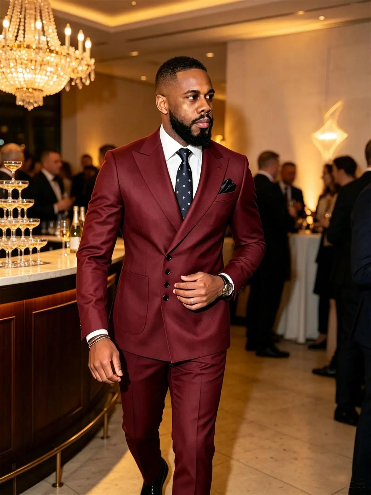 Slim Fit Men's Suits Single Breasted 2 Piece Jacket Pants Sets Wedding Formal Business Dinner Tuxedo High Quality Male Clothing