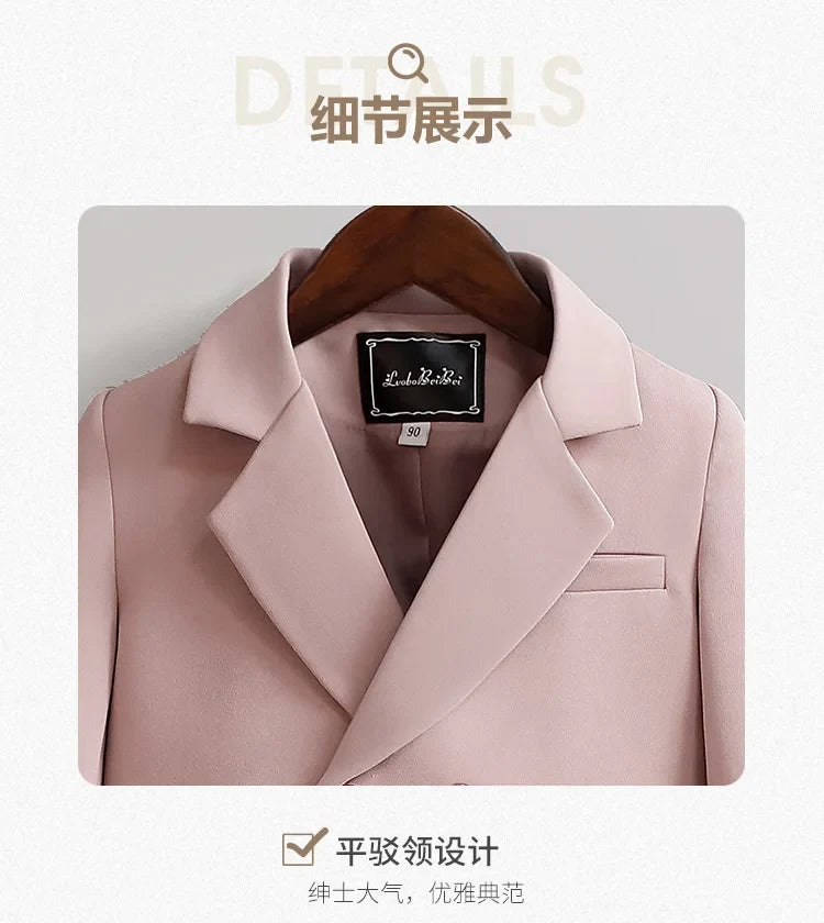 Children Formal Pink Wedding Dress Flower Boys Photography Suit Kids Stage Performance Outfit Baby Birthday Ceremony Costume