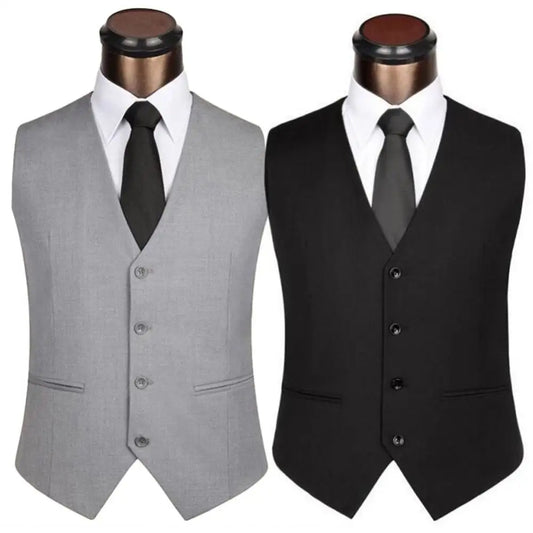 Men's Suit Vest – Single Breasted Slim Fit Dress Waistcoat for Formal & Smart Casual Occasions
