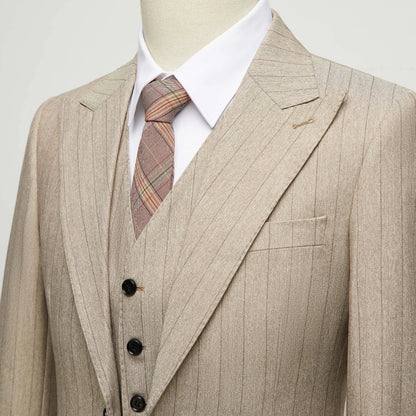 Men's Suit Set for Broad Shoulders – Single Breasted Straight Fit Wedding & Business Suit with Adjustable Trousers