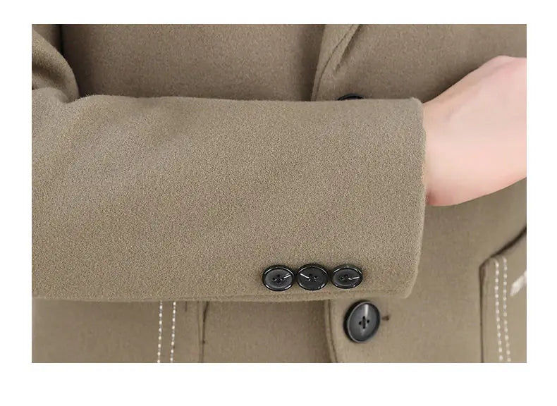 Blazer Men Fashion, Business Gentleman, Groom, Professional Gentleman, Fitted, Casual, Woolen and Cotton Dress, High-end Blazer