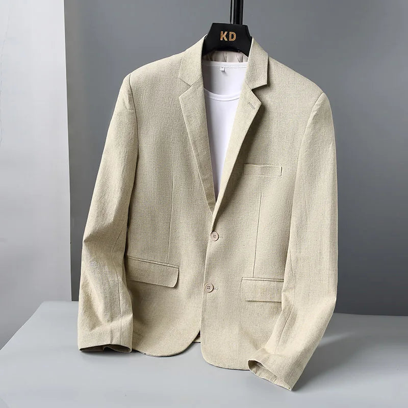 Blazer: A Fashionable Outdoor Men's Travel Gentleman's Versatile Solid-color Trend Leader for Casual and Breathable Wear. Blazer