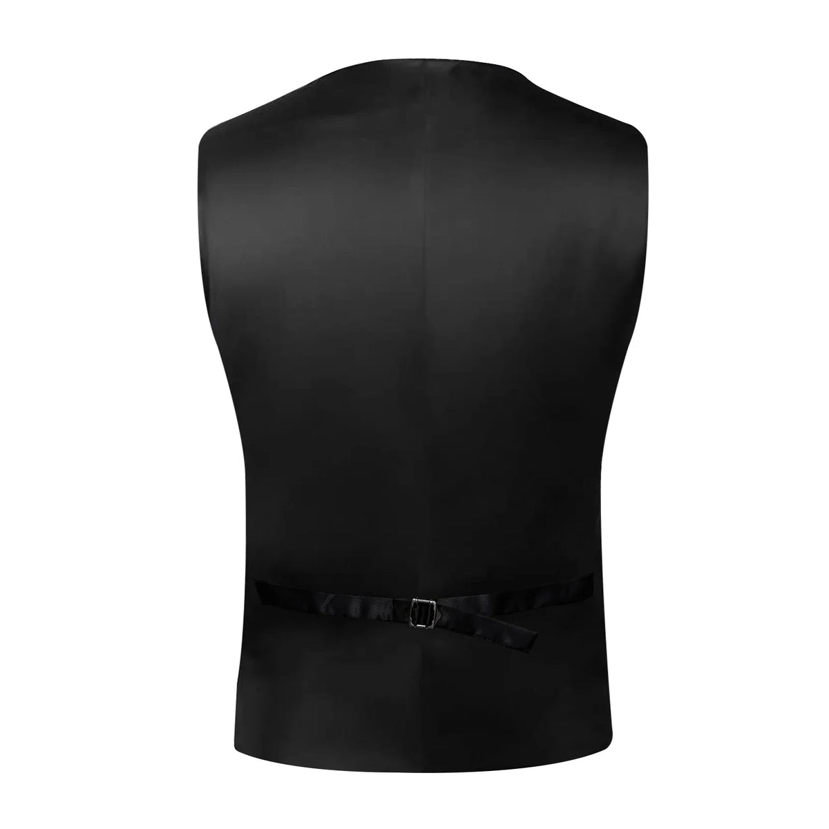 Men's Formal Vest Suit Set — Solid Color Waistcoat with Tie & Pocket Square for Weddings & Parties