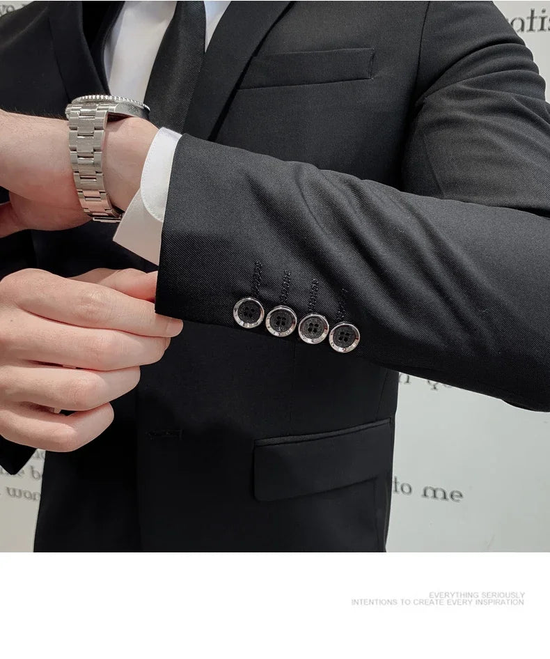 Men's Single Breasted Slim Fit Suit – Smart Casual Business Suit for Men | Wedding, Work & Formal Occasions | Plus Sizes S–6XL