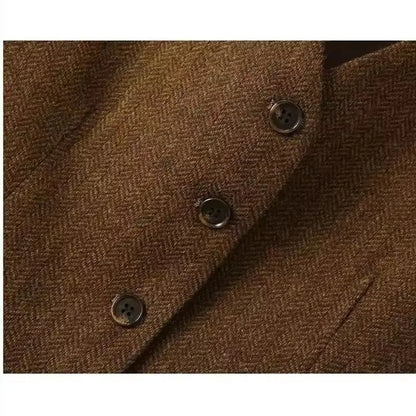 Vintage V-neck Casual Vest Jacket Women British Style  Loose Sleeveless Waistcoat 2025 New Spring Summer Buttons Ladies Outwear