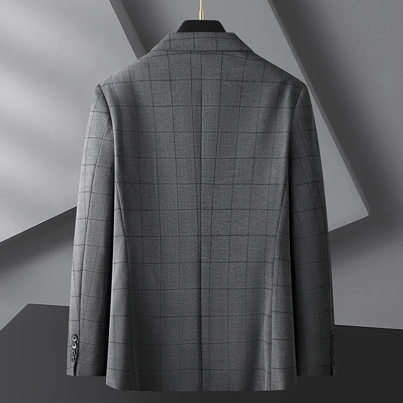 Fashionable Middle-Aged Large Size Suit XL-9XL Handsome Banquet High Quality Business Casual Loose Fit Jacket for plus Size Men