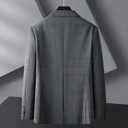 Fashionable Middle-Aged Large Size Suit XL-9XL Handsome Banquet High Quality Business Casual Loose Fit Jacket for plus Size Men