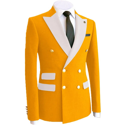 XS-6XL Wedding Men Suits Blazer Bridegroom Business Groom Wear Tuxedo Jacket Formal Party Peak Lapel Double Breasted One Coat