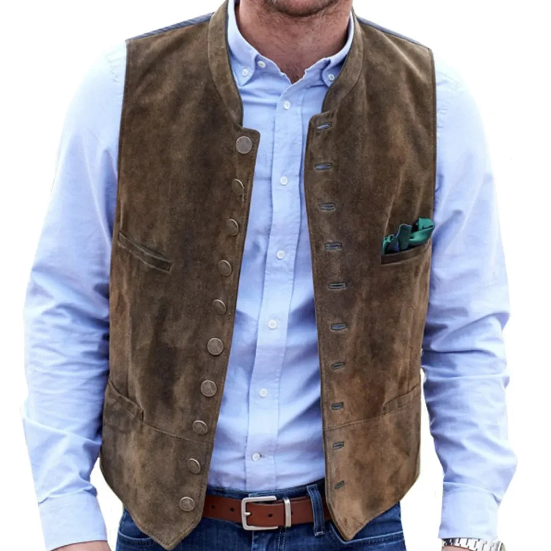 Men's Formal Vest Single-Breasted Sleeveless Waistcoat for Business & Daily Wear – Multiple Colors
