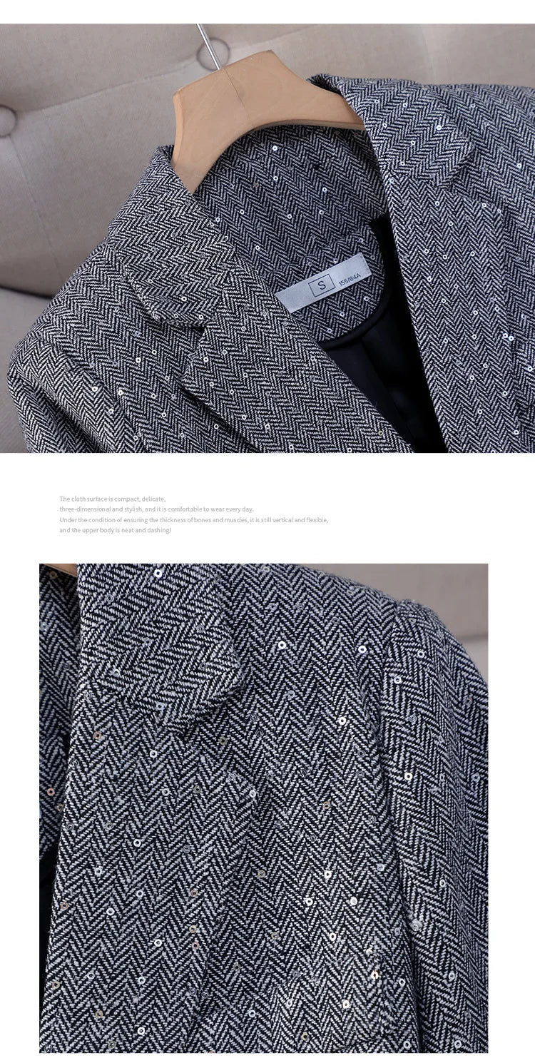 High Quality Fabric Women Business Suits With Pants and Blazer Coat Professional Autumn Winter Office Ladies Pantsuits Blazers