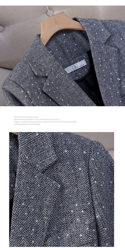 High Quality Fabric Women Business Suits With Pants and Blazer Coat Professional Autumn Winter Office Ladies Pantsuits Blazers