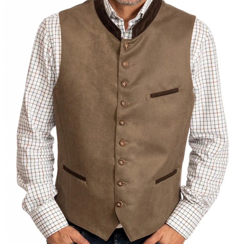 Men's Vest Single Breasted Formal Waistcoat for Wedding Banquet and Business