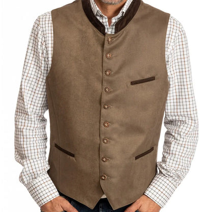 Men's Vest Single Breasted Formal Waistcoat for Wedding Banquet and Business