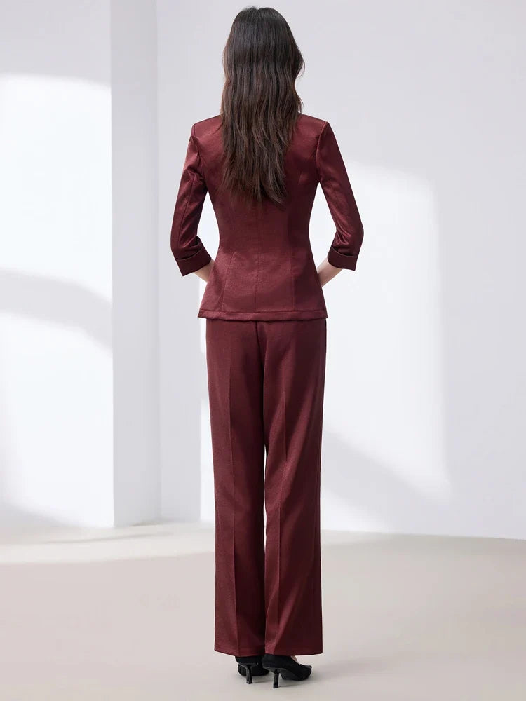 2026 Fashionable Women's Suit Set Slim Elegant Stylish Spring Summer New Arrival Pants Plus Tailored Suit Ensemble