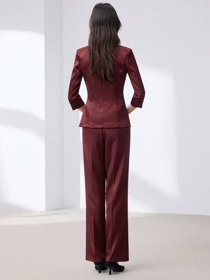2026 Fashionable Women's Suit Set Slim Elegant Stylish Spring Summer New Arrival Pants Plus Tailored Suit Ensemble