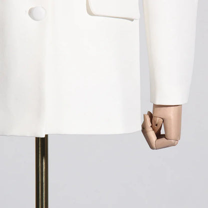Spring Autumn New Women Blazer Hollow Out Sheer Lace Patchwork Single Breasted Long Sleeves Trend Elegant Sexy Coat HK18271