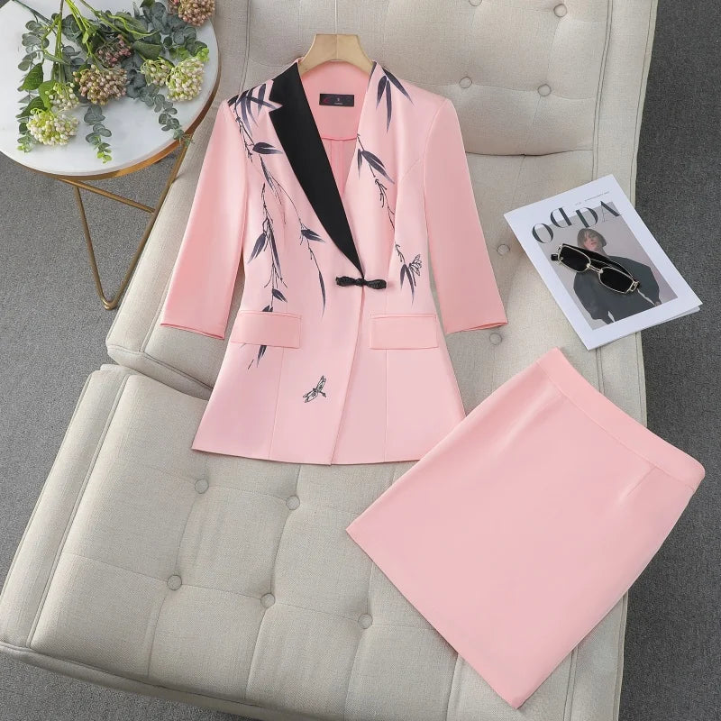 Mid-Sleeve Suit, Pants, Elegant Temperament, Most Unique, Spring and Summer, 2024 New