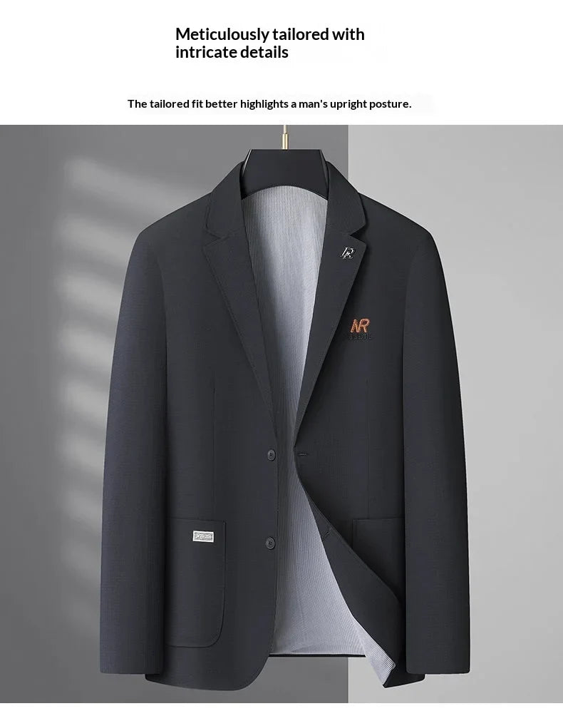 Blazer Men's Fashion Business Outdoor Travel Youth Campus Wedding Versatile Host Shaping Casual Korean Style Thin Style Blazer