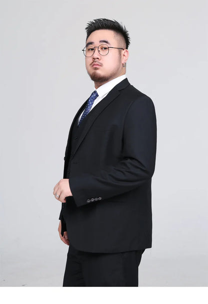 Men's Suit Vest Plus Size Single-Breasted Waistcoat Black Smart Casual Wedding Business