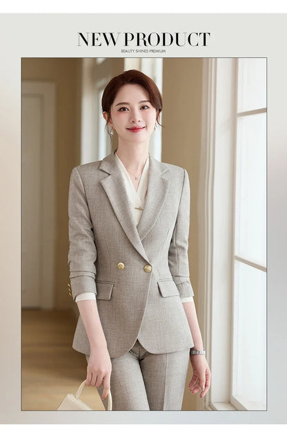 Stylish Professional Womens Boutique Pant Suit. Two-Piece Trousers + Suit Jacket, 2026 Autumn and Winter New Style