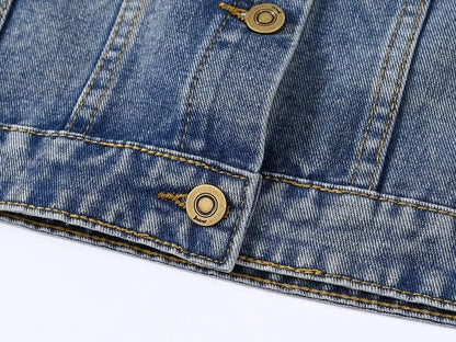 Women Denim Vest Coat Rough O Neck Vintage Short Sleeveless Jacket Female Cowboy Waistcoat Casual Tops Chaleco Mujer Outerwear