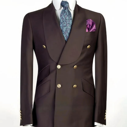 2026 Men's Blazer Business Gentleman Fashionable and Fitted Casual Work Solid-color Wedding Best Man Party