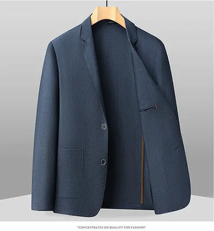 Blazer Men's Fashion Outdoor Travel Wedding Stylish Multi-purpose Casual Slim-Fitting Lightweight Cool and Breathable Blazer