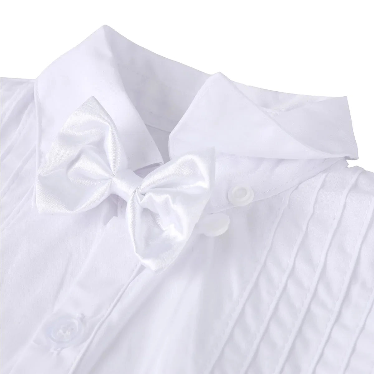 Baby Boy Baptism Outfit Infant White Christening Suit with Hat Toddler Wedding Birthday Party Clothing Long Sleeved Tuxedo 5PCS