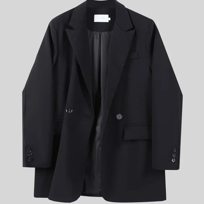 Clothes Jacket Brown Over Coats for Women Black Blazer Woman Dress Outerwears Loose Long Solid on Promotion Sale 2025 Autumn New