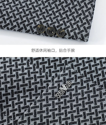 2026 Spring New Men's Blazer Business Casual Suit Jacket Middle Aged Male Fashion Office Wear Outerwear Top