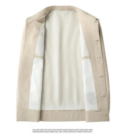 Outdoor Linen Men Jacket Fashionable and Casual for Camping, Fishing, Hiking, Driving and Photography Trips, Lightweight Jacket