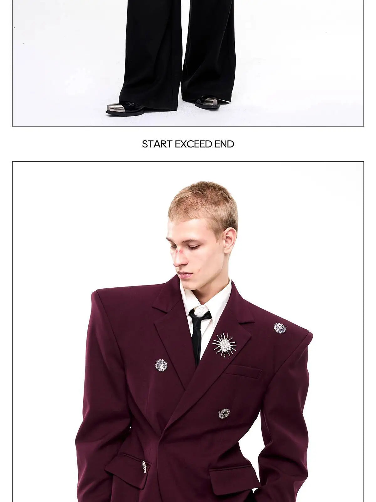 Luxury Temperament Niche Three-dimensional Patchwork Blazer Coat Men's 2025 Autumn Original Shoulder Pad Clothes JY4547