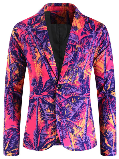 Man Suit Jacket Blazer Casaco Masculino Elegante 2025 High Quality Paisley Floral Printed Party Mens Suits Vestones Para Hombre