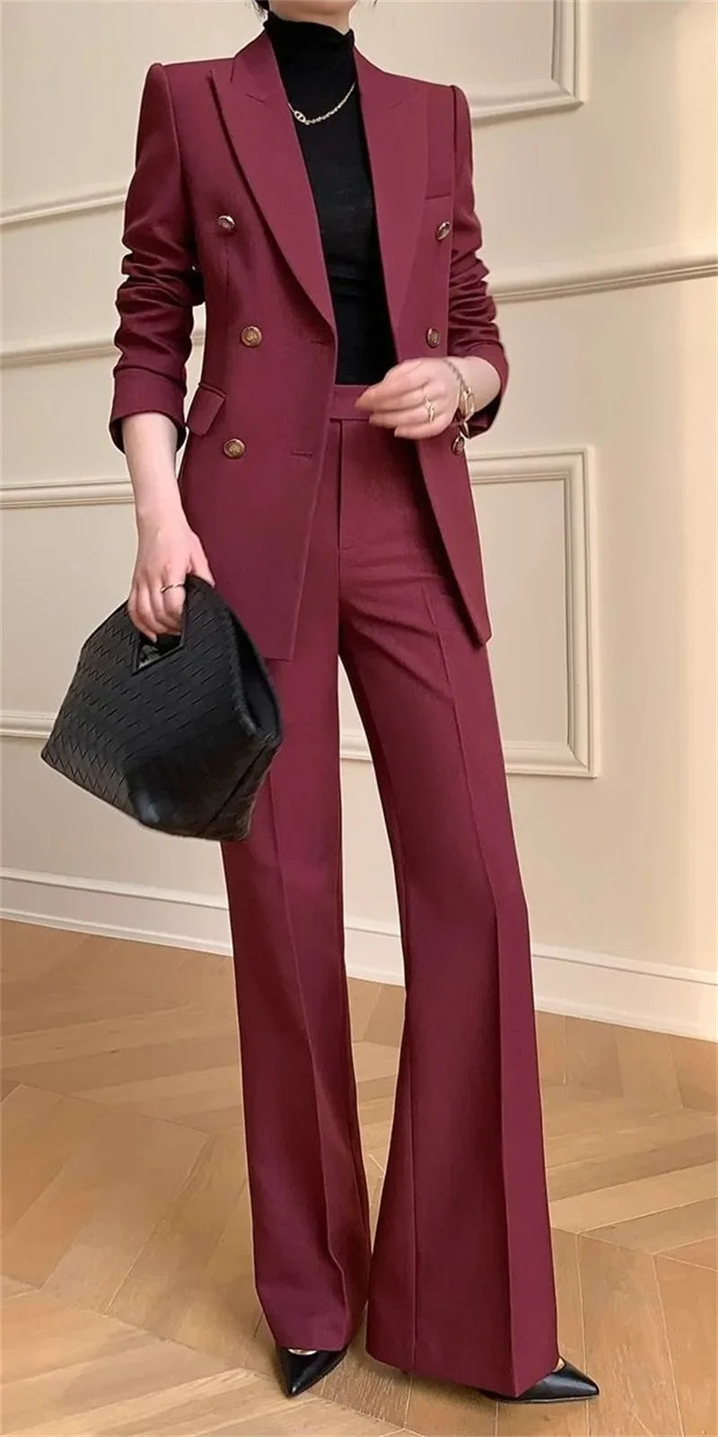 2025 New Women Pant Suit Office Ladies Female Business Work Wear 2 Piece Set Formal Blazer Jacket And Trous