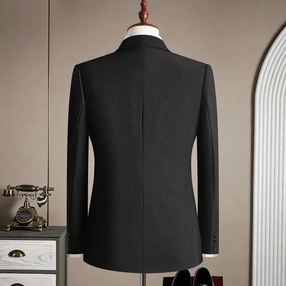 Men's Slim Fit 3-Piece Suit Set for Wedding, Banquet & Performance – Multiple Colors