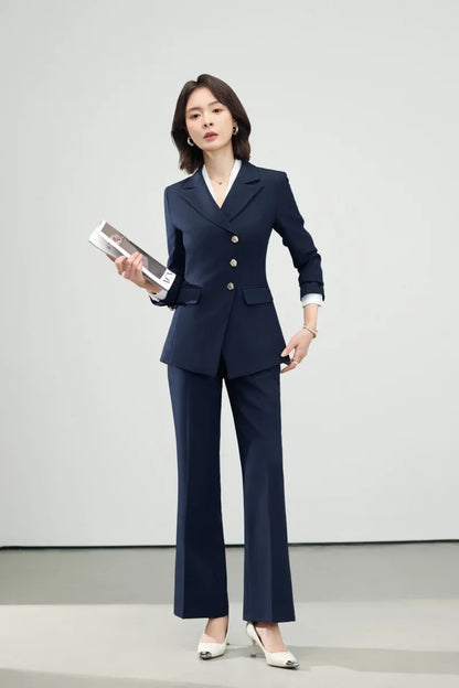 Fashionable professional women's wear, exquisite elegant two-piece suit jacket + pants, new style for autumn/winter 2025